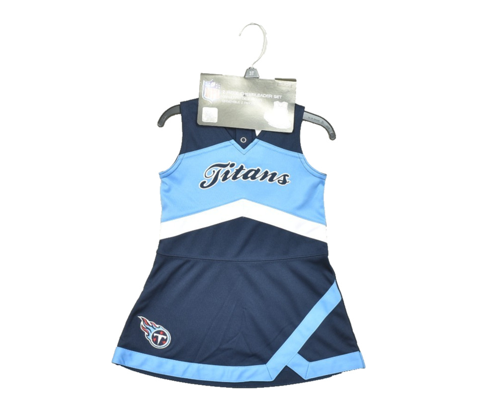 NFL Team Apparel Titans Girls 2-Piece Cheerleader Set Blue Size 3T Polyester NEW